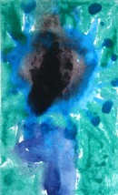 Original Abstract Watercolor Painting &quot;Blackhole Timeholder&quot; 6 Year Old Artist - £6.37 GBP