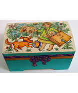 Peint à la Main Boîte en Bois &quot; Enfant &amp; Elle Art &quot; Par Dimitry Joukov S... - $133.48 CAD