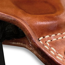 Fits WALTHER PKK/S 3.3”BBL Handmade Leather Belt Holster With Open Top #1170# RH image 4