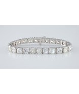 14k Oro Bianco Diamante Rotondo Braccialetto Tennis 1 KT Ogni ! Tdw 25.0... - €115.062,11 EUR