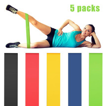 Exercise Bands Resistance Set Fitness Workout Stretch Elastic Loop Legs ... - £15.17 GBP