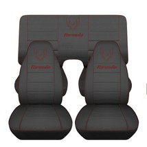 Fits 1967-2002 Pontiac Firebird Front and Rear seat covers charcoal with trim - $169.99