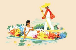 Mexican Flower Boats - Art Print - £17.37 GBP+