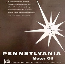 1958 Pennsylvania Motor Oil Company Advertisement Gas &amp; Oil Molecules DW... - $564.13 MXN