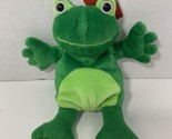 small plush green vintage frog beanbag 1998 G.A.C. Jellybean Factory tag - $9.89