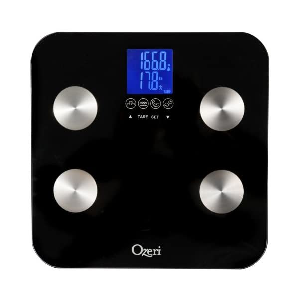 Ozeri Touch 200 KG / 440 LBS Total Body Bathroom Scale -- Measures Weigh... - $47.00