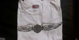 HARLEY DAVIDSON WHITE NO SLEEVES TEE BY CHASE - £2.32 GBP