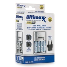 4-Pack Aa Nimh Batteries 3150Mah With Wall Charger 110-240V - £30.10 GBP