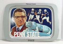 Vintage Joe Paterno Penn State Coca Cola Advertisng Serving Tray 18x13” Football - £14.77 GBP