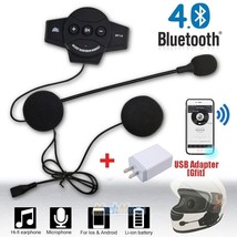 Bt Mic Bluetooth 4.0 Motorcycle Helmet Interphone Intercom Headset 6 Rider 1200M - £40.79 GBP