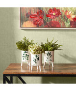 Footed Foliage Print Planter (Set of 3) - $73.30 CAD