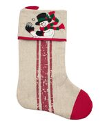 Snowman Christmas Stocking 18x11 inches - $5.93