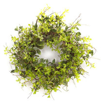 Oversized Mixed Foliage Wreath 30&quot;D Polyester/Twig - £143.28 GBP