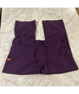 Dickies Women&#39;s Scrub Pants Bottom Drawstring Pockets Purple Size 2XL - $22.69 CAD