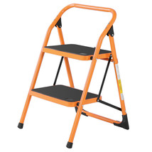 Portable Anti-Slip 2 Step Ladder Folding Step Stool 330Lbs Max Capacity Yellow - £51.12 GBP