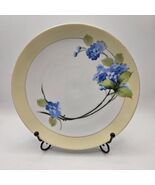 Nippon Handpainted Blue Floral Plate 8" 1891-1921 Antique Gold-Tone Rim ... - $21.24
