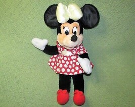 Vintage Applause Minnie Mouse Plush 17" Doll Disney Classic Polka Dot Dress Toy - $13.50