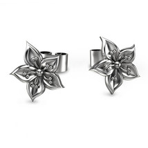 Wish Simple Five-Petal Flower Women Stud Earrings Creative Bauhinia Flower Earri - £7.98 GBP