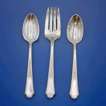 1847 Rogers Bros Ancestral Flatware Silverware Set 3 Pcs 2 Spoon &amp; Servi... - $39.95