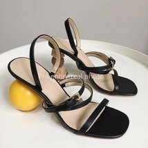 Fashion Geometric Block Heel Sandals Women Open Toe Strange Super High H... - £98.31 GBP