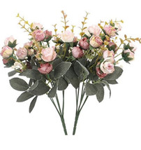 Artificial Flower Tea Rose Fall Gerbera Daisy Plastic Wedding Home Decoration - £14.60 GBP