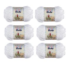 BERNAT Baby Blanket Yarn, 3.5oz, 6-PACK (White) - £25.88 GBP