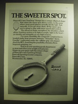 1974 Bancroft TearDrop Design Tennis Racket Ad - The sweeter spot - £14.82 GBP