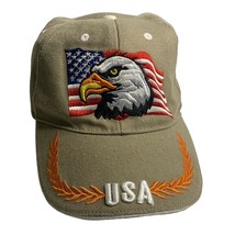 USA American Bald Eagle Shadow Flag Embroidered Baseball Cap Hat Premium - $232.73 MXN