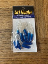 (1) Southern Pro Bait Litl Hustler Crappie Tube Blue White 10pk-Brand New-SHIP24 - £7.01 GBP