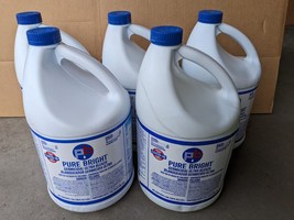 Lot of 5 Sealed KIK Pure Bright Ultra Bleach 1 Gal White 8635042 - $44.99