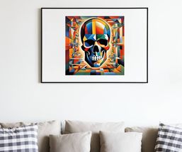 Grinning Skull Home Decor Art Poster Print 23 x 23 in - £27.42 GBP