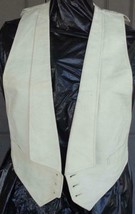 Antique Men’s Tuxedo Vest – Ivory Colored – Textured Fabric – VGC – CLASSY STYLE - £79.12 GBP