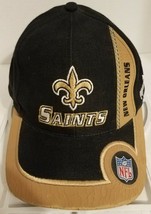 Vintage New Orleans Saints Pro Line Sideline Hat Cap Puma Cap Leather Trim 90&#39;s - £13.73 GBP