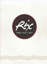 Rix Sports Bar &amp; Grill &amp; Rix Kids Menu Walt Disney World Coronado Springs Resort - £17.24 GBP