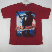 Brad Paisley Concert T-Shirt &quot;American Saturday Night Tour&quot; (L) Red Cotton - $34.99