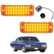 1966 66 Chevy Impala LED Park Light Turn Signal Lamp Lens Lenses w/ Flas... - £71.35 GBP