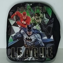 DC Comics Justice League Flash Batman Green Lantern Bookbag Backpack 11&quot; x 9&quot; - £14.72 GBP