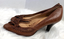 Sofft Womens Sz 9.5 M 1217700 Peep Toe Leather Pump Shoes 3 in Heels Vtg... - $29.69