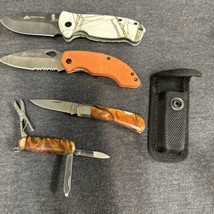 Lot Of 2 Ozark Trail Folding Knives + Matching Multi Tool &amp; Pocket Knife W/case - £14.04 GBP