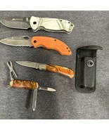 Lot Of 2 Ozark Trail Folding Knives + Matching Multi Tool &amp; Pocket Knife... - £14.02 GBP