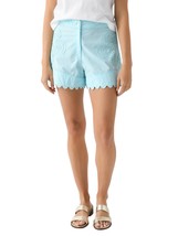 Juliet Dunn poplin high waisted ric rac embroidered short in OPAL - £115.06 GBP