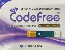 50 TEST STRIPS CODEFREE BLOOD GLUCOSE MONITORING SYSTEM GOLD ELECTRODE - £27.38 GBP+