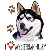 Love My Siberian Husky Heat Press Transfer For Shirt Bag Sweatshirt Fabric #911k - £5.17 GBP