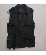 Banana Republic Drapey Vest Women&#39;s Size S Black Sleeveless Preppy Classic - $363.73 MXN