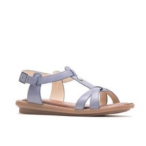 Hush Puppies Womens T Strap Sandal Color Blue Granite Leather Size 9.5 - £45.00 GBP