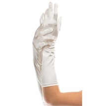 Ivory Satin Gloves Mid Arm Length Evening Prom Dance Costume 8812-39 - £10.85 GBP