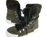 CECELIA New York Seymore Olive Suede Faux Fur Boots 7 M - £40.15 GBP