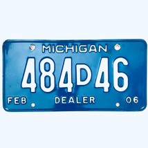 2006 United States Michigan Base Dealer License Plate 484D46 - £13.19 GBP