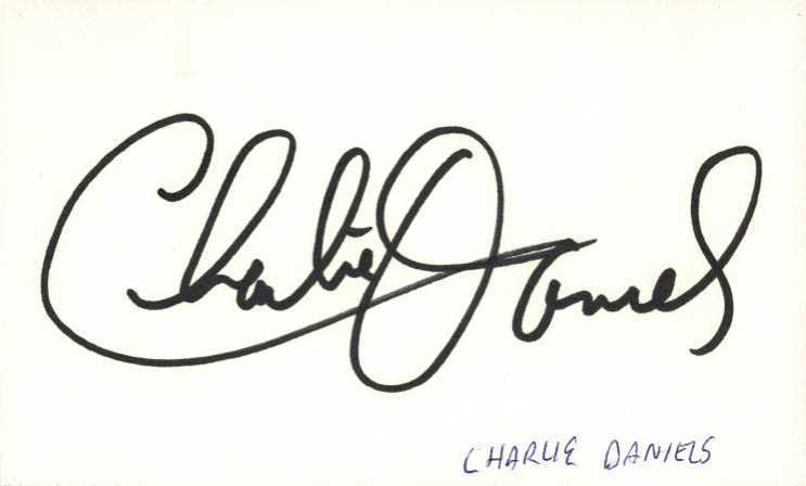 Charlie Daniels Signed Autographed 3x5 Index Card - $15.00
