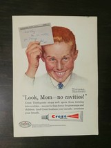 Vintage 1958 Crest Tooth Paste Norman Rockwell Kids Full Page Original Ad A6 - $6.64